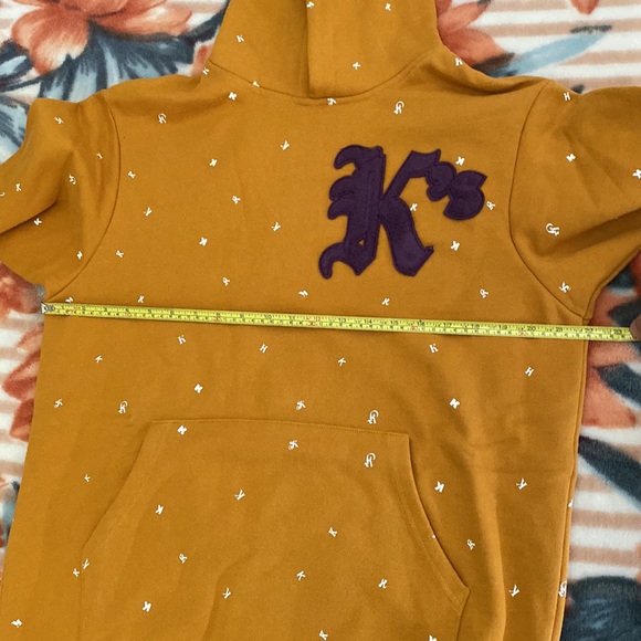Kith K’s StockX authentic 100% cotton yellow mustard pullover hoodie for men - Picture 16 of 16